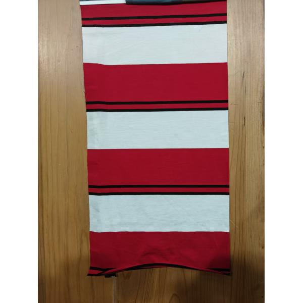 Not Easy To Deform And Breathable And Elastic Striped Knit Fabric For T-Shirt