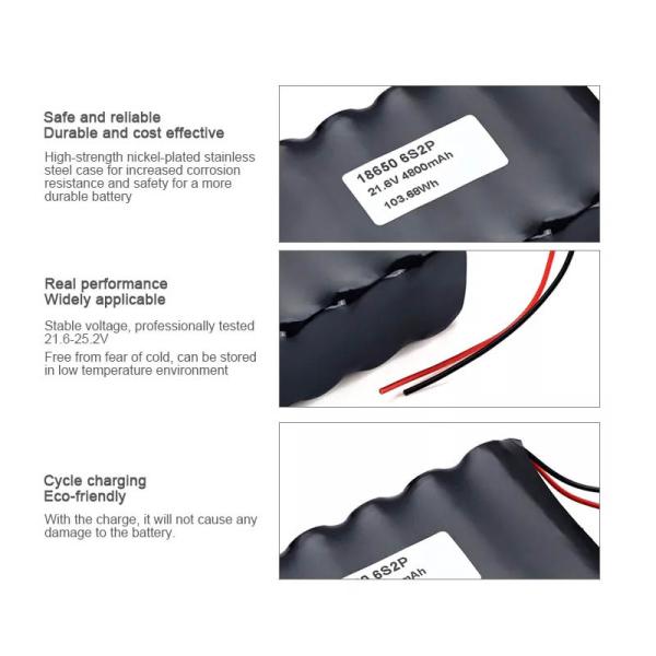 O CE UN38.3 MSDS de Ion Battery Pack do lítio da bicicleta de 21.6V 4.8Ah E aprovou