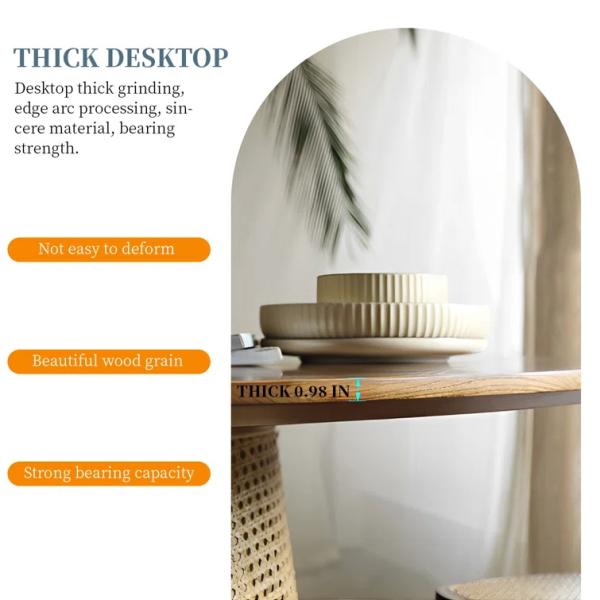 Wicker Rattan Dining Table And Chairs Sets Modern Solid Wood