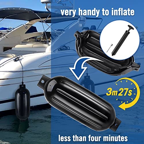 Boat Fender 4 Pack Boat Bumpers Fenders with 4 Ropes