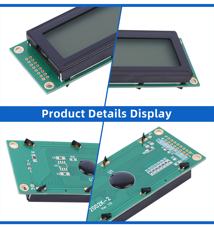 Cyrillic Gray Film 2002K-2 Character LCD Module LCD2002 180*40MM 3.3V/5V ST7066U
