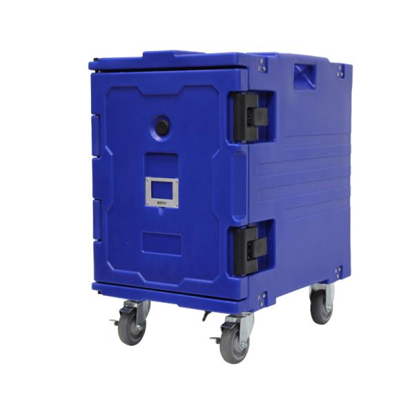 Multi Compartment Hot Cold Thermal Food Carrier Blue 6 Layers Catering Tray Carrier