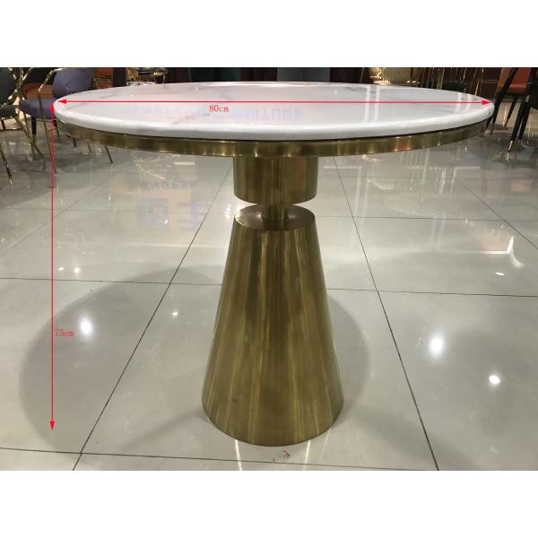 Anti Permeation 80cm Stainless Steel Marble Coffee Table