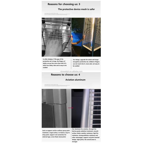 Caldeira de gás exterior de tubo de vidro com construção de aço inoxidável e combustível de propano