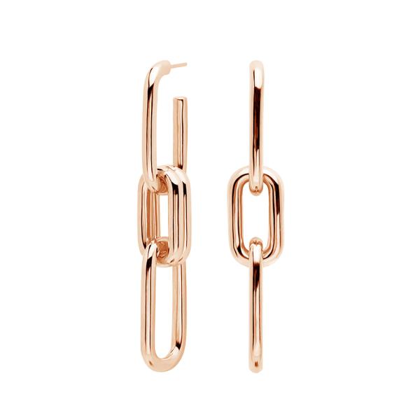 Gold Plated Silver Customized Logo Long Chain Drop Earrings For Women'S Shopping