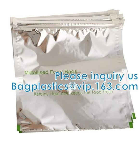 Metallized Zip Bags, Metallised Zip Pouch, Grab-and-go Snacking, Zipfoil, Multi-Purpose, Fridge Food Cover