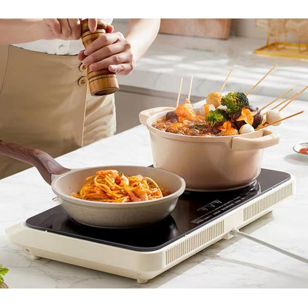 Бытовая 2000 Вт электрическая индукционная плитка с сенсорными кнопками и керамической стеклянной пластиной