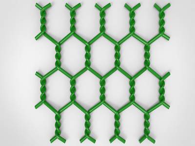 PVC клеток сетки подпорной стенки 80X100mm покрыл корзину Gabion для предохранения от наклона
