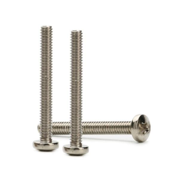 DIN 7986 M2 M3 M4 M5 M6 M7 M8 Stainless Steel 304 Cross Recessed Pan Phillips Head Metric Thread Machine Screws