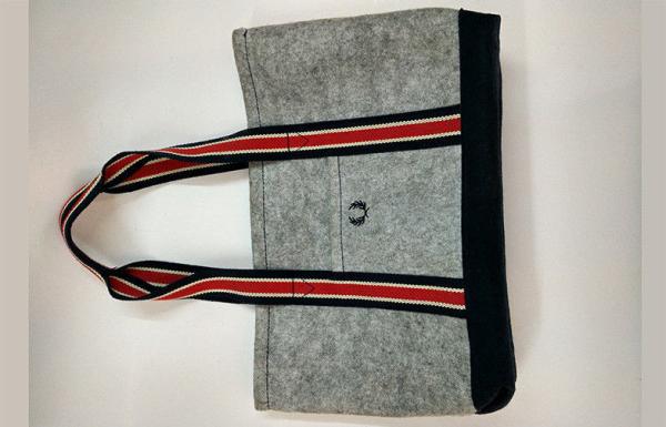 Non Woven Material Canvas Grocery Bags Small Front Pocket 35 * 25 * 5CM