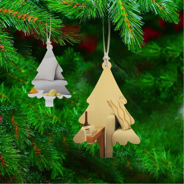 Xmas Decoration Pink Mirror Acrylic Sheet Pendant Flexible Double Side