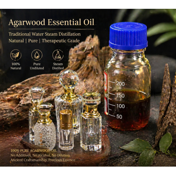 Budget Version Ancient Water Distilled Insect Eye Natural Agarwood Oil Pure Grade