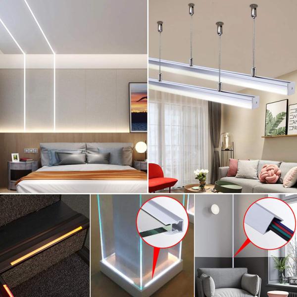 Custom LED Strip Heat Sink 6063 T5 Aluminum Extrusion Profiles