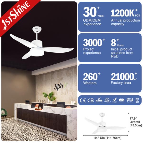 44 ABS 3 Blade DC moteur télécommande électrique décoratif Fan de plafond fantaisie lumière