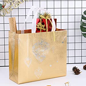 Reusable Grocery Bag Tote Bag With Handle,Non-woven Fashionable Present Bag Gift Bag,Goodies Bag Shopping Bag,Promotiona
