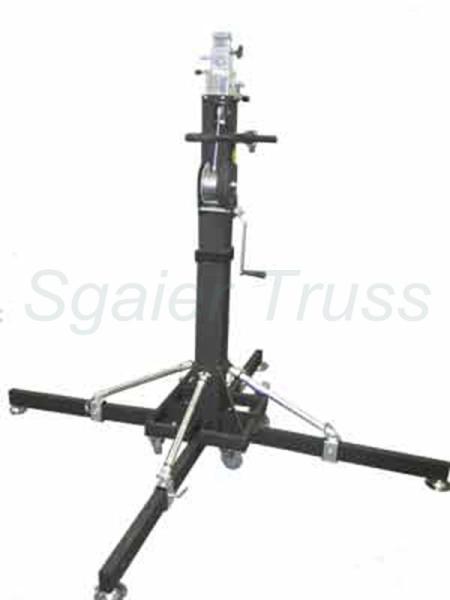 6m Crank Handle Heavy Duty Lighting Truss Stand Aluminum Material Black Color