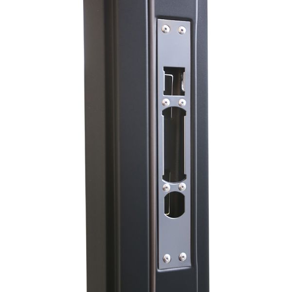 Two Tone Spliced Modern Steel Security Entry Doors 70mm Single Opening