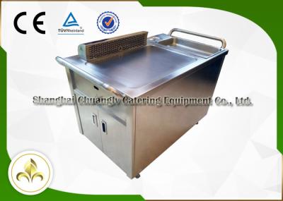Grade móvel de Teppanyaki da cozinha do ASSADO feito sob encomenda com o precipitador da exaustão/emanações
