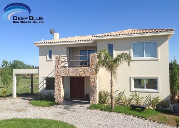 Monte rapidamente a casa de campo pré-fabricada clara da construção de aço no padrão de AU/EU/US com de dois andares