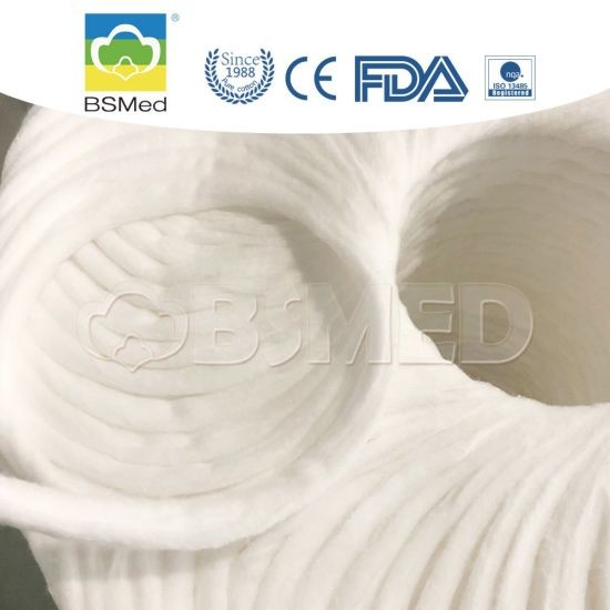 White Reinforced Cotton Coil Sliver , Medical Cotton Wool 5.5 - 7.5 PH Value