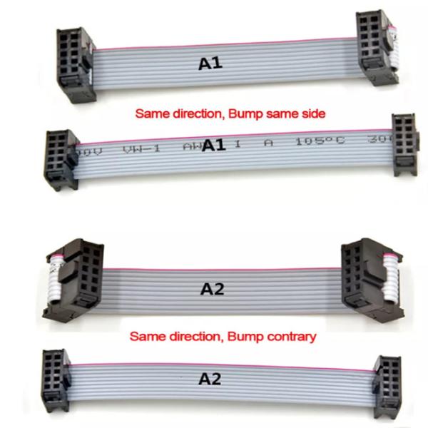 24-30AWG Electronics Wire Harness , Flat Ribbon Jumper Cable Rainbow Color