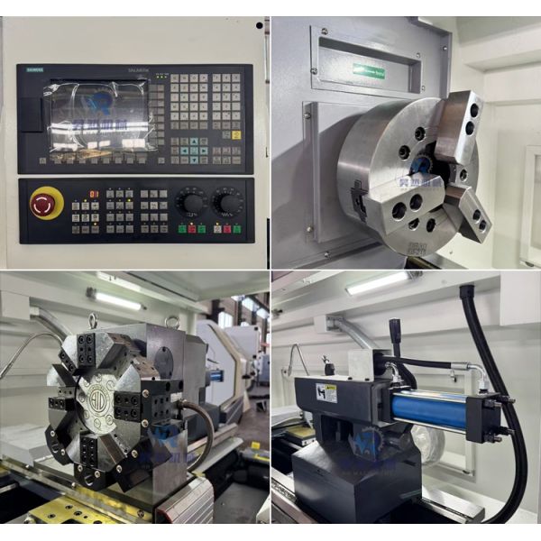 380V Ck6163 Horizontal Automatic CNC Lathe Machine With 105mm Spindle Bore