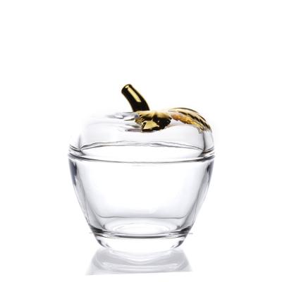 frascos de vidro pomiformes dos doces 100ml com o tamanho de Smaal da tampa decorativo