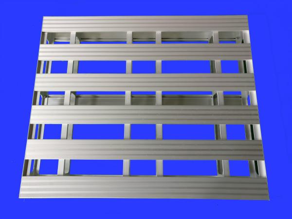 Palettes en aluminium résistantes pour le type d'entrée d'atelier/supermarché 4-Way