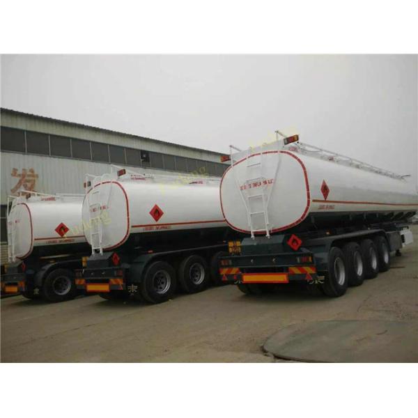 Four Axles Fuel Tanker Semi Trailer 55000 Liters carbon steel material