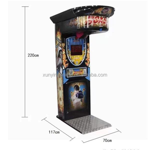Máquina de boxe de arcade de moedas Big Punchbag 220V