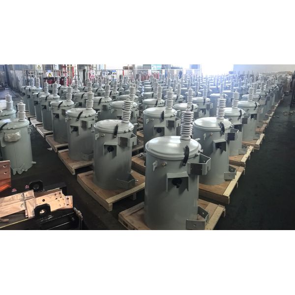 CSA Standard 50kva Pole Mounted Transformer Oil Type 13856V To 120v cUL Certified Power Pole Transformer