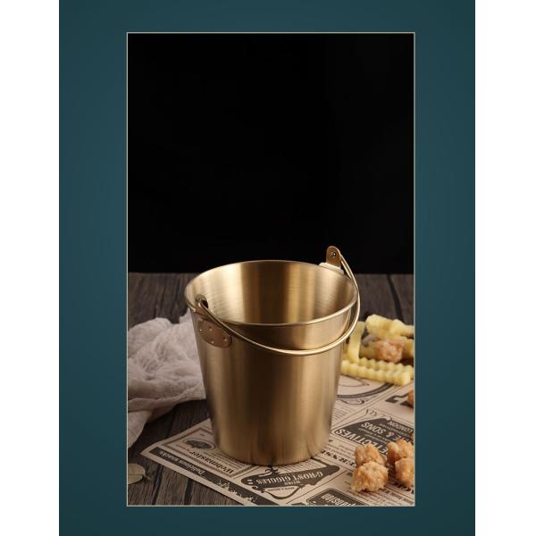 Stocked 304 Stainless Steel Snack Bucket Multi-purpose Portable Ice Bucket with Handle
