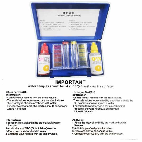 Effective pH Chlorine Water Pool Chemical Test Kit For Accurate Water Analysis