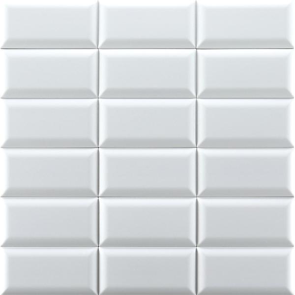 White Glossy Ceramic Wall Tiles 75x152mm for Kitchen Bathroom