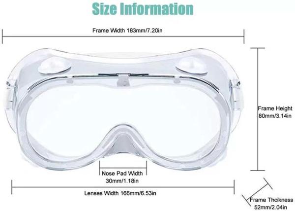 Medical Isolation Goggles Surgical Glasses Anti Fog For Eye Protection