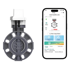 Heavy Duty 4G Intelligent Solar Butterfly Valve, PVC UPVC Smart Water Control