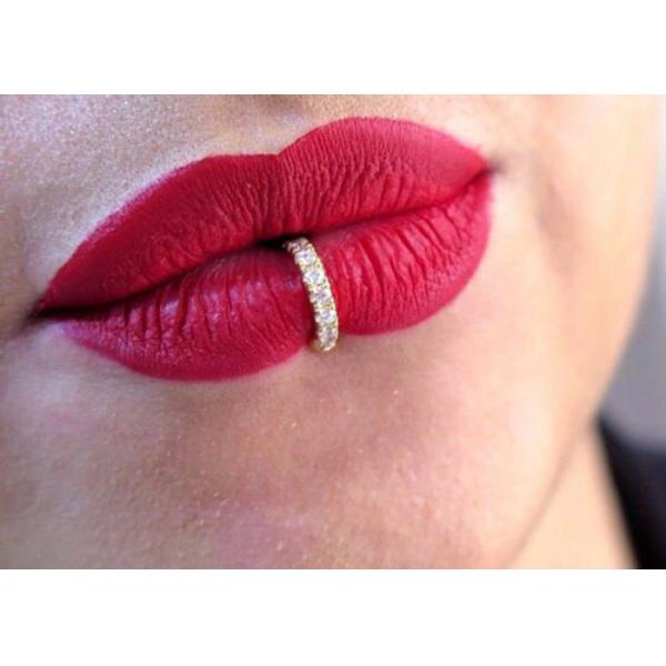 кольцо Tragus диамантов 0.1ct прокалывая, Dia 8-15mm кольца носа белого золота внутренний