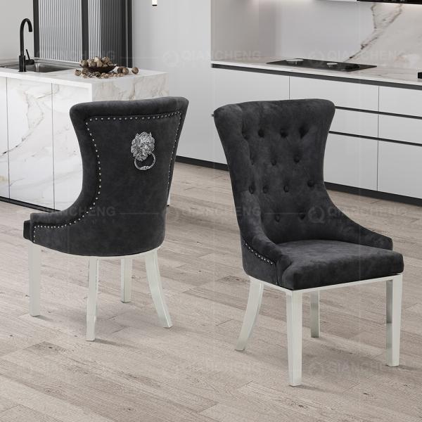 Современное 0.2CBM SS обедая ткань бархата мебели стульев домашняя обедая стулья