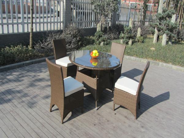  5pcs KD rattan dining set     