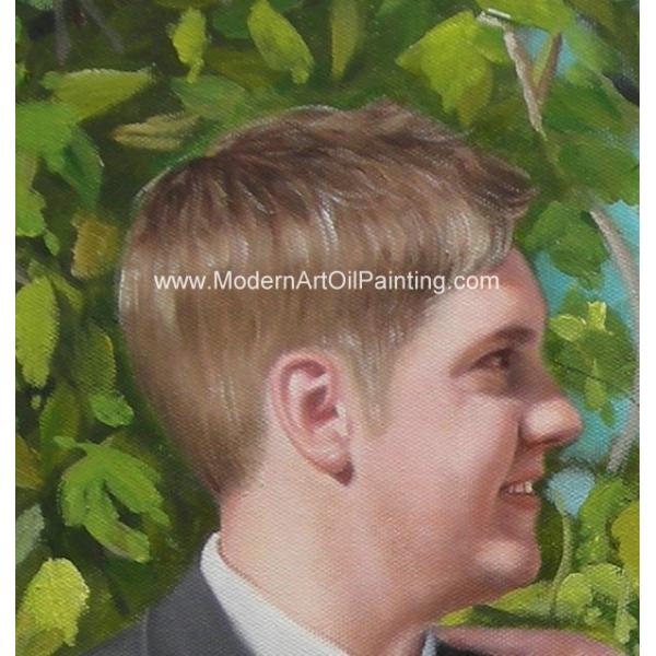 Hand Painted Wedding Portrait Painting From Photo Realistic Custom Oil Portraits