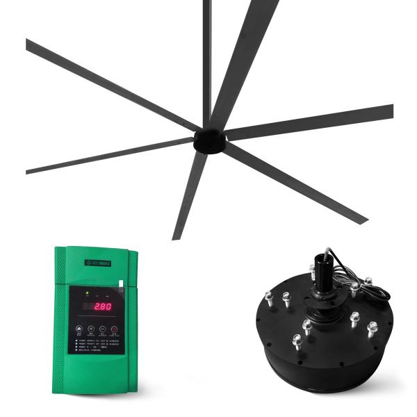 Large Fan Germany Motor 6 Blades Energy Saving Big HVLS Fan BLDC Ceiling Fan Motor