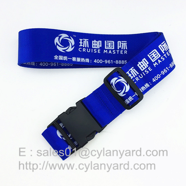 Polyester Luggage Belt straps, Suitcase Belt With Plastic Buckle And Adjustable Clips