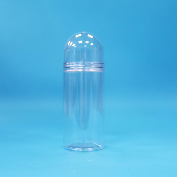 Unique Shape Food Grade Transparent Small Round Plastic PET Candy Jar Screw Lid