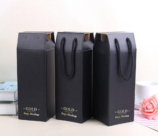 Manufacturers customized wine gift box single wine gift box custom window wine cartons custom