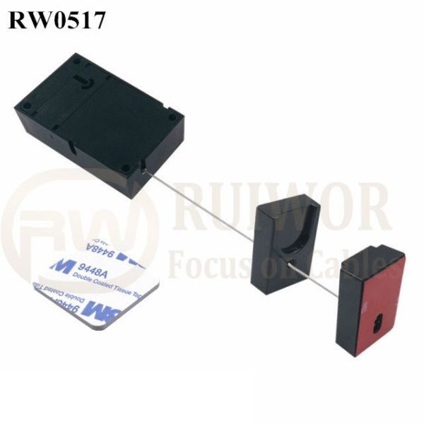 RW0517 Cuboid Anti Theft Pull Box With Magnetic Clasps Holder End For Mobile Phone Retail Security Display