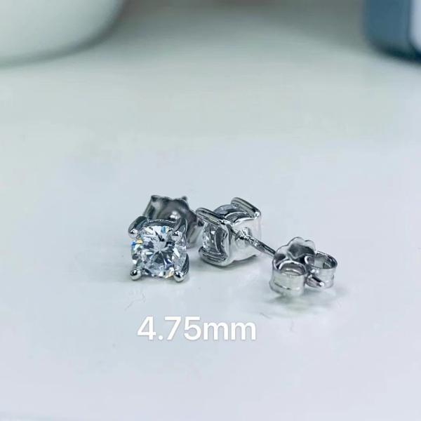 Moissanite Sterling 925 Boucles d'oreilles en argent AAAA+ Zirconie cubique