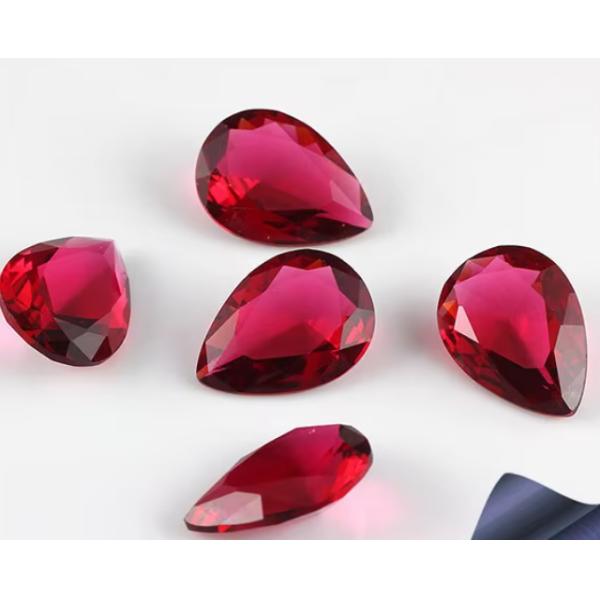 8*12 мм Цветный мойсанит Овальный Кровь Красный Кристальный Стекло Мойсанит для обручальных колец