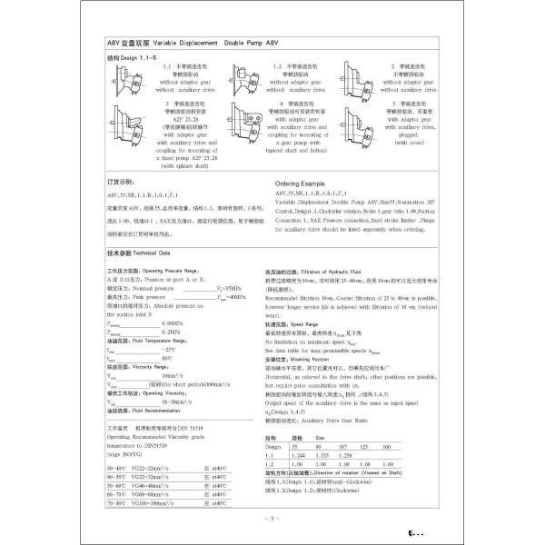 Гидравлический переменный насос поршеня UCHIDA смещения ESBR6201F2-99090 A8V A8V55 A8V80 A8V107 A8V115 A8V172 A8V172