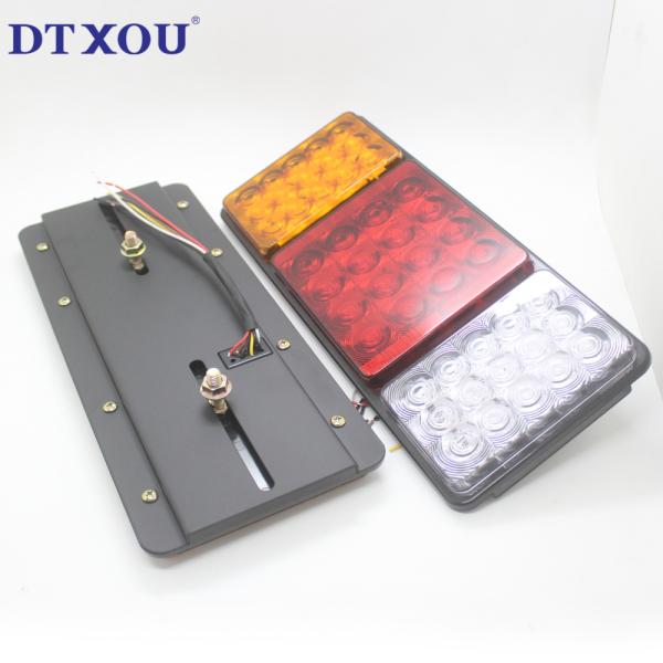 High Efficiency Energy Saving Ip67 Waterproof 12v 24v Amber Red White Color Three Lens Combination Tail Light