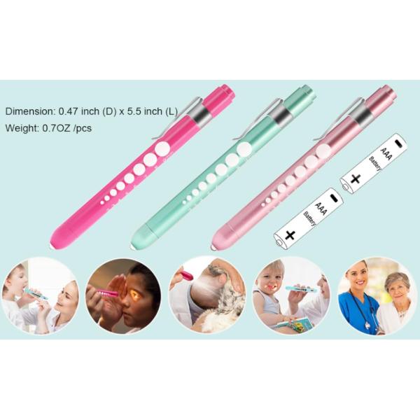 OEM Aluminum Alloy Nursing Pen Light Doctor Torch Customized Led Medical Penlight With Pupil Gauge For Nurse